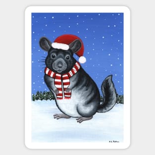 Chinchilla in the Snow Sticker